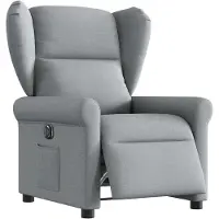 vidaXL Fauteuil elektrisch verstelbaar stof lichtgrijs