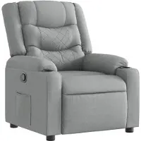 vidaXL Fauteuil verstelbaar stof lichtgrijs