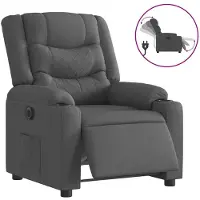 vidaXL Fauteuil elektrisch verstelbaar stof donkergrijs
