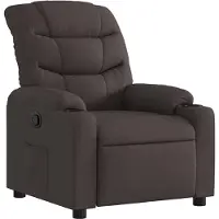 vidaXL Fauteuil verstelbaar stof donkerbruin