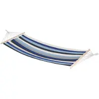Greenmill Floraland - Hangmat met Stok - 200x100 cm - Hout - Katoen/Polyester