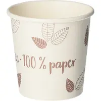 Papstar kartonnen drinkbeker 'pure' ZERO, 0,1 l, beige/lila
