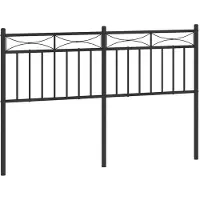 vidaXL Vervangend hoofdbord 135 cm metaal zwart