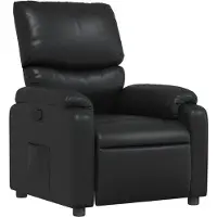 vidaXL Fauteuil verstelbaar kunstleer zwart