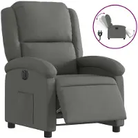 vidaXL Fauteuil elektrisch verstelbaar stof donkergrijs