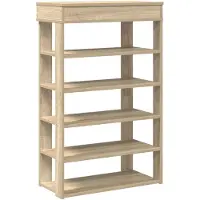 vidaXL Schoenenrek 60x30x98 cm bewerkt hout sonoma eikenkleurig