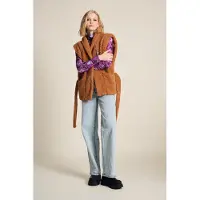 Pom Amsterdam Gilet - Teddy Sugar Brown Maat: 36 | Gilets Outlet | Dames | Bruin