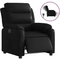 vidaXL Fauteuil elektrisch verstelbaar kunstleer zwart