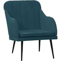 vidaXL Fauteuil 63x76x80 cm fluweel blauw