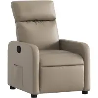 vidaXL Fauteuil verstelbaar kunstleer cappuccinokleurig
