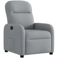 vidaXL Fauteuil verstelbaar stof lichtgrijs