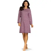 Comtessa Nachthemd 'A little Dream' - Dames Nachtmode - Lange Mouw - Paars - Maat 40