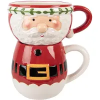 Clayre & Eef Mok Kerstman 400 ml / 500 ml Rood Keramiek