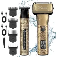 Hatteker Foliescheerapparaat voor Heren – Elektrisch Scheerapparaat & T-Blade Trimmer – Baardtrimmer & Tondeuse – Waterdicht