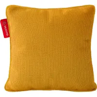 Auronic Warmtekussen - Gebreid - 45x45 - Draadloos - Oplaadbaar - Elektrisch kussen - Infrarood - Geel