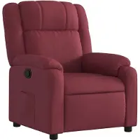 vidaXL Fauteuil verstelbaar stof wijnrood
