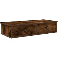 vidaXL Wandschap met lades 80x31x17 cm bewerkt hout gerookt eikenkleur