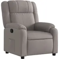 vidaXL Fauteuil verstelbaar stof taupe
