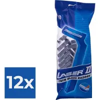 Laser 2 Scheermesjes - wegwerp - actie - Voordeelverpakking 12 stuks