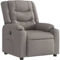 vidaXL Fauteuil verstelbaar stof taupe