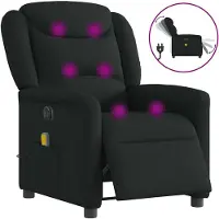 vidaXL Massagestoel elektrisch verstelbaar stof zwart