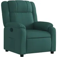vidaXL Fauteuil verstelbaar stof donkergroen