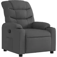 vidaXL Fauteuil verstelbaar stof donkergrijs