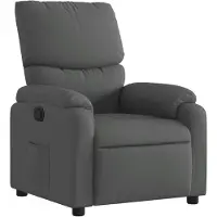 vidaXL Fauteuil verstelbaar stof donkergrijs