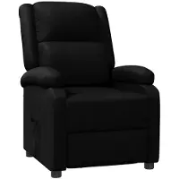 vidaXL Fauteuil verstelbaar kunstleer zwart