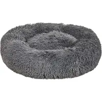 Beliani KULU - Dierenbed - Donkergrijs - Grijs - 80 cm - Nepbont