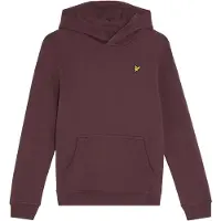 Lyle & Scott Jongens Truien & Vesten Brush Back Pullover Hoodie - Bordeaux - Maat 128/134