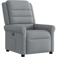 vidaXL Fauteuil verstelbaar stof lichtgrijs