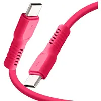 Colorum , USB-C naar USB-C Oplaadkabel 60W - 3A Data & Opladen - 1.8m, Rood