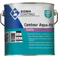 Sigma Contour Aqua Satin / Watergedragen Houtlak Zijdeglans RAL 7021 | Zwartgrijs 2.5L