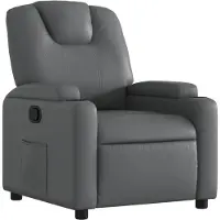 vidaXL Relaxfauteuil grijs kunstleer