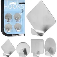 H&S RVS Haakjes 4 Stuks Assorti