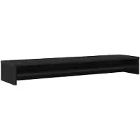 vidaXL Monitorstandaard 100x24x13 cm zwart eikenhout