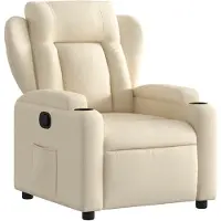 vidaXL Relaxfauteuil Crème Stof