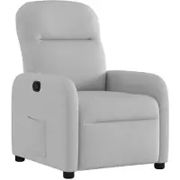 vidaXL Fauteuil verstelbaar stof wolk grijs