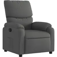 vidaXL Relaxfauteuil Donkergrijze Stof