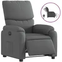 vidaXL Fauteuil elektrisch verstelbaar stof donkergrijs