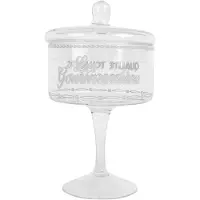 Clayre & Eef Voorraadpot Ø 13x24 cm Transparant Glas