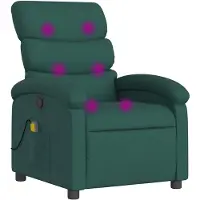 vidaXL Massagestoel met donkergroene stof