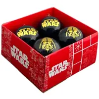 Disney Kerstbal Star Wars Goud D 7,5 Cm 4 Stuks