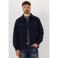 Anerkjendt Heren Overshirts Akoscar Boiled Wool Overshirt - Donkerblauw - Maat M