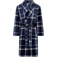 Pastunette - Badjas - Navy Check - Fleece - Blauw Geruit - Maat S
