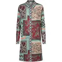 Mey Nachthemd met lange mouwen Serie Mystical Maze Eucalyptus Green | Maat XS