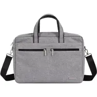 Canvas Artisan Aktetas 16 Inch - Laptoptas met Schouderriem - Laptophoes - Laptop Sleeve met Handvat - Grijs