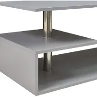 En.casa Salontafel 'Haarlem', woonkamertafel, 90 x 50 x 41 cm, lichtgrijs