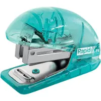 Rapid Mini Nietmachine met Bovenlaadmechanisme - Niet tot 10 Vellen - met Geïntegreerde Ontnieter - Nietjes Meegeleverd - Blauw